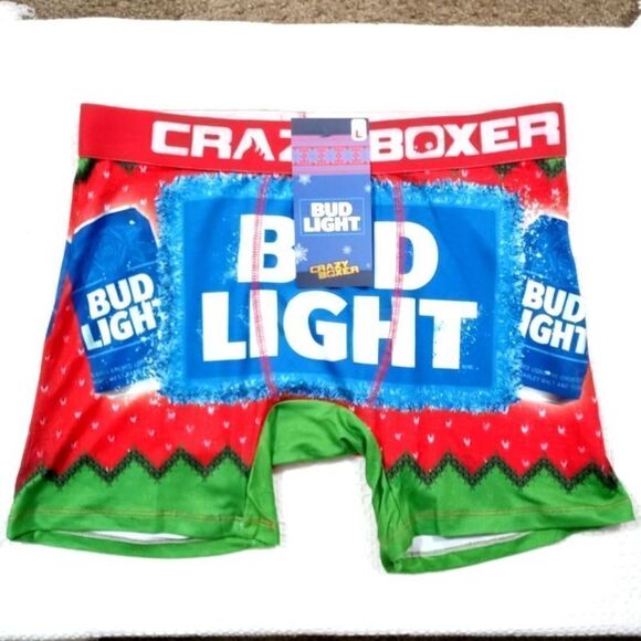 Crazy Boxer Bud Light Holiday Boxer Brief Large - Picture 3 of 5